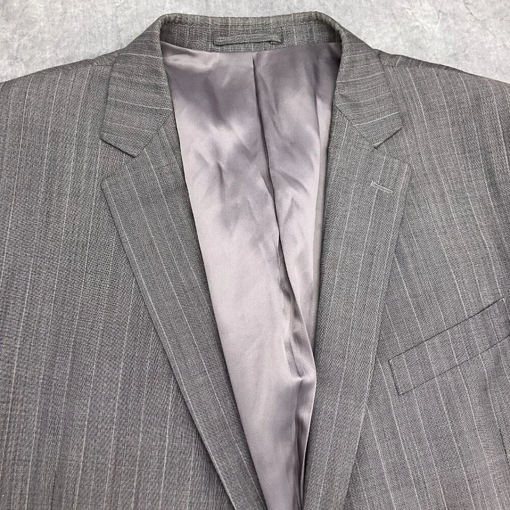 Ticknors Blazer Men 48 Black‎ White Pink Stripe Wool Classic Career Bespoke VTG